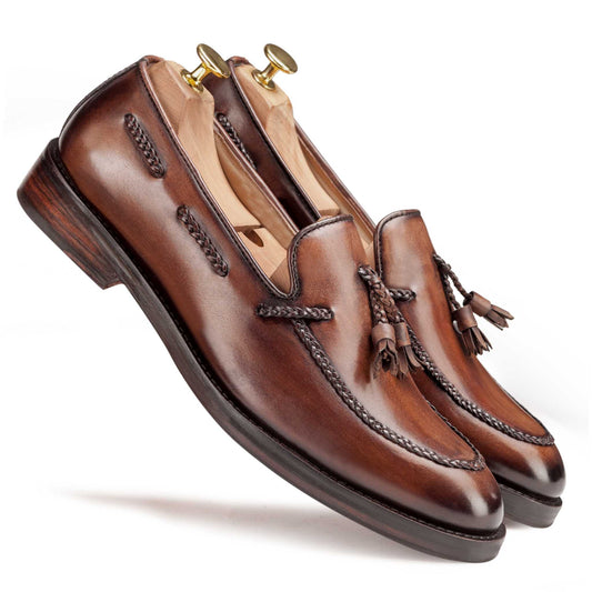Tassel Loafer Mid Brown