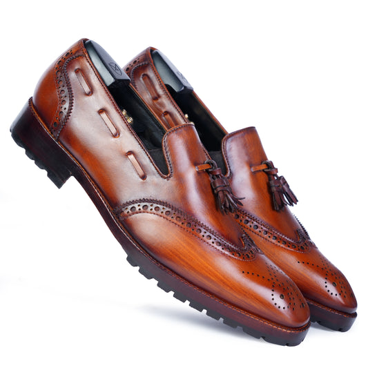 Wingtip Loafer Cognac