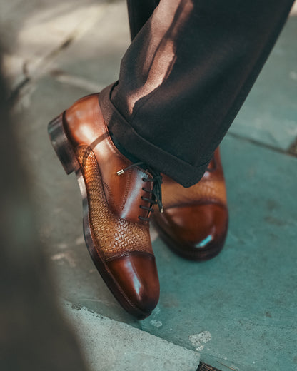 Captoe Oxford Spectators Cognac