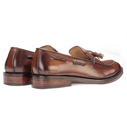 Tassel Loafer Mid Brown