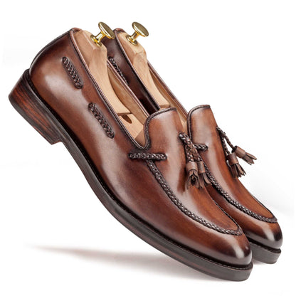 Tassel Loafer Mid Brown